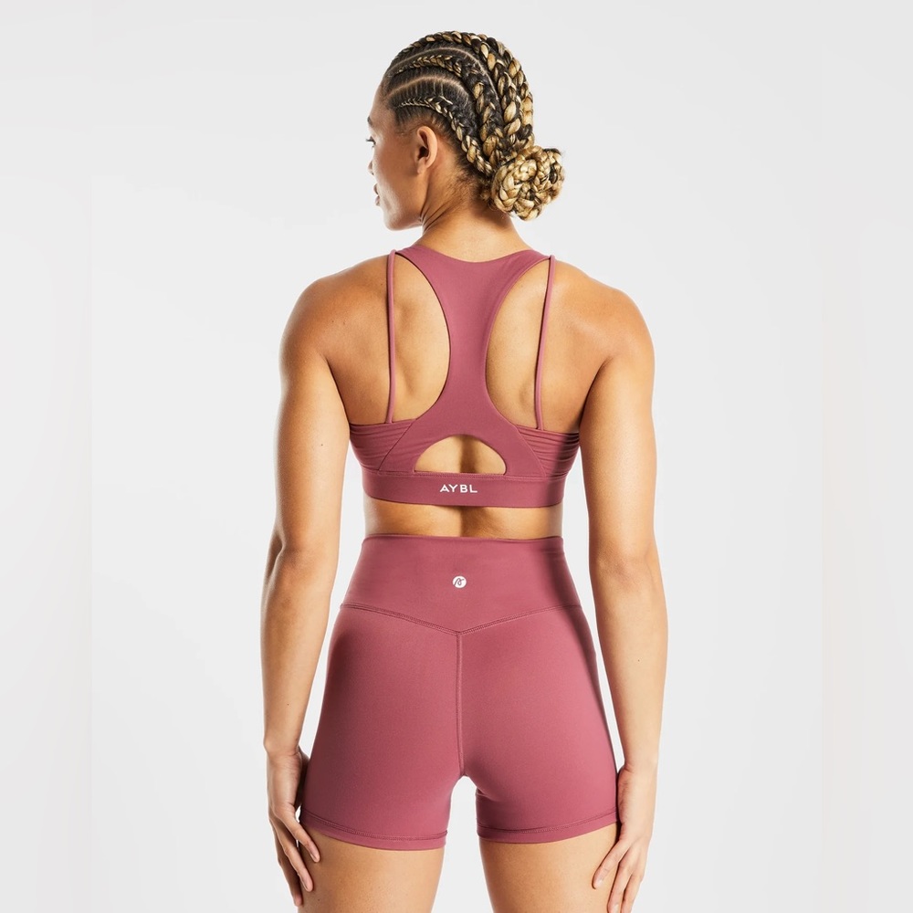 NWT AYBL core sports bra brick red size small